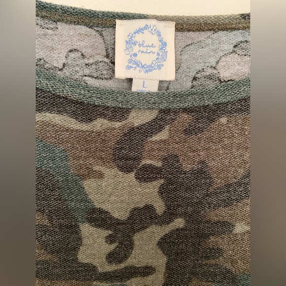 Francesca’s Camo Side Slit Long Sleeve Tee - Picture 7 of 7